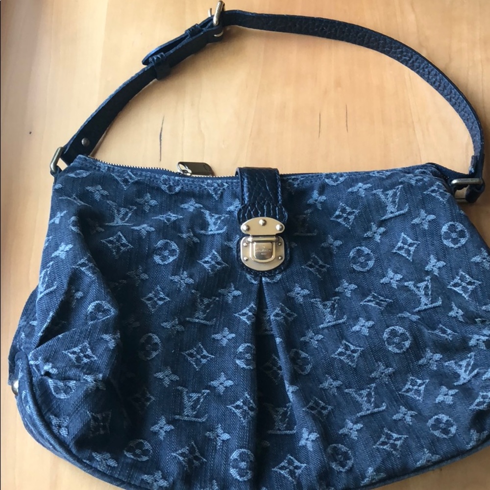 Louis Vuitton Black denim purse